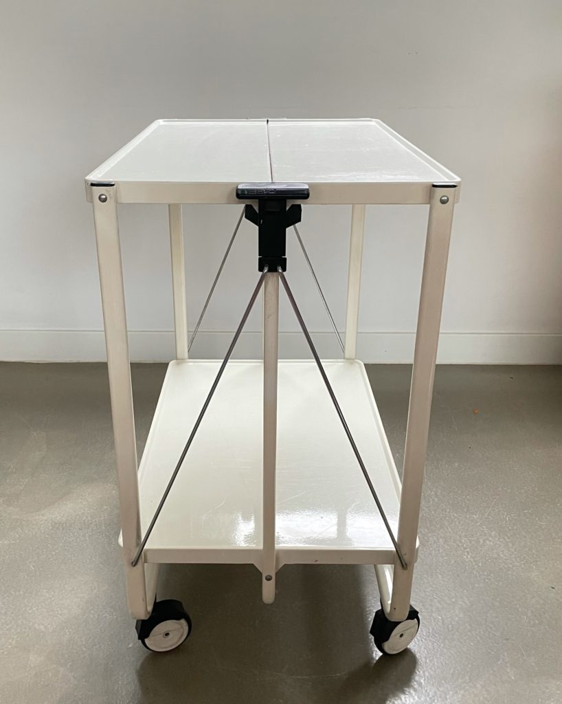 Folding serving trolley/bar cart, design Louis Lucien Lepoix for FRZ