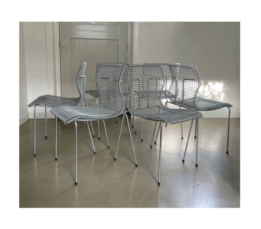set of 6 'Rascal' chairs designed by Niall O'Flynn for 't Spectrum, 90s ...
