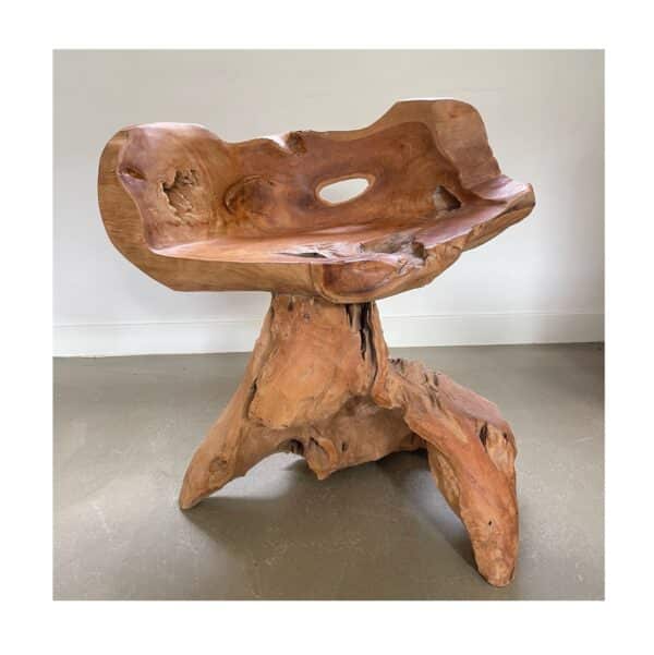 Trunk Chair Wabi sabi style tree trunk (side)chair or stool, solid wood Studio Tout