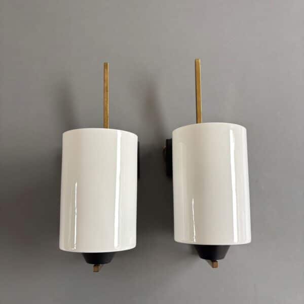 Set of mid-century design wall lamps