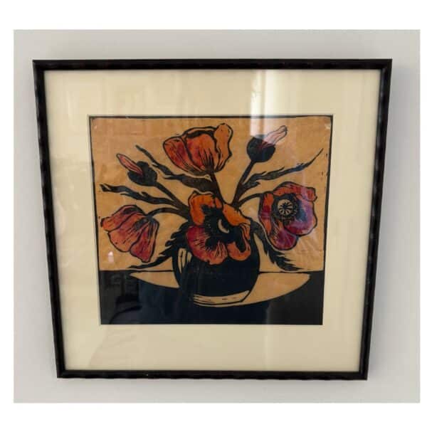 ON HOLD! wood or linocut on rice paper by Jac de Beer (1880-1946), The Netherlands