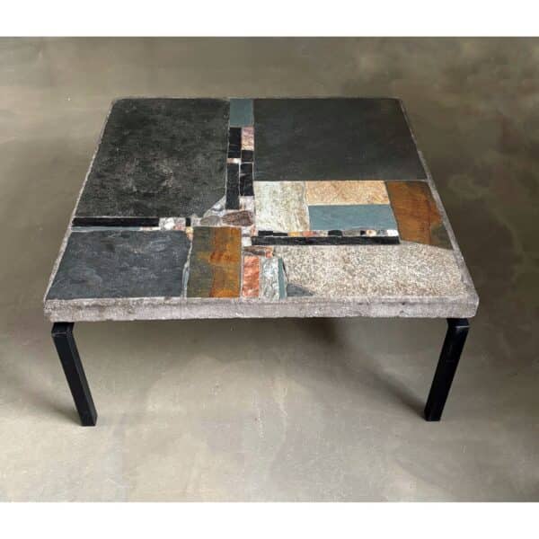 Mosaic artwork coffee table by versatile artist Rien Goené, The Netherlands, 1959
