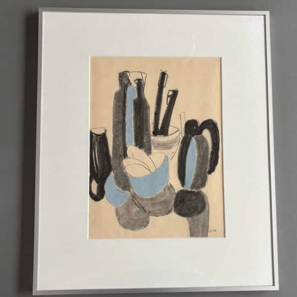 Artwork on paper, still life, signed and dated 1998
