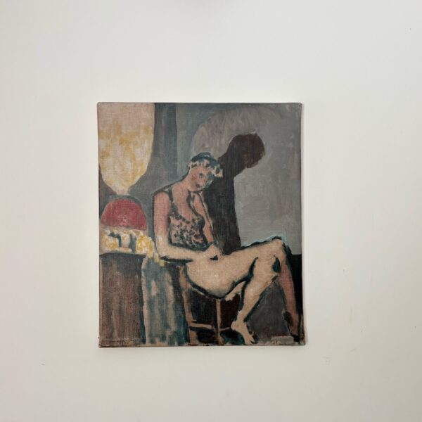 Painting of a danser resting, oil on canvas, 2001