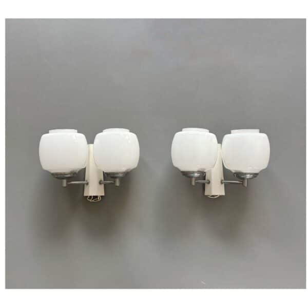 Set of vintage wall lamps, Targetti Sankey, Italy