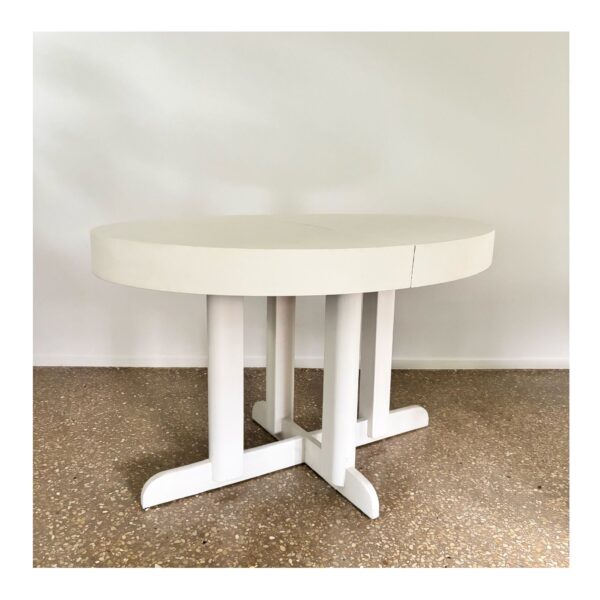Vintage wooden, extendable table, oval shaped, 1960s, The Netherlands
