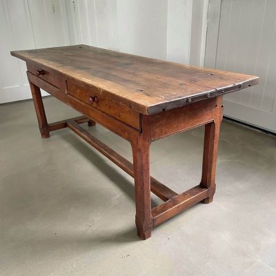 Antique wooden table and benches 7