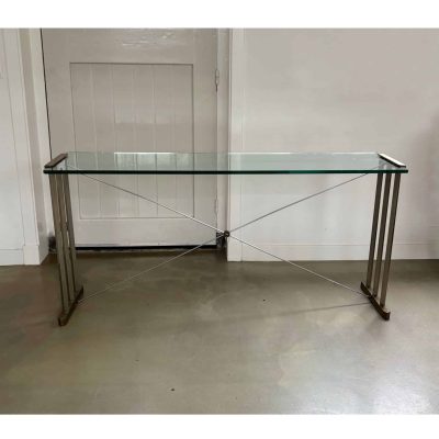 Ghyczy side table brass and glass MAIN