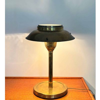 Large art deco brass table lamp 5