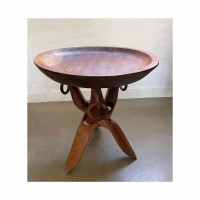 Maroccan hand-carved side table 2