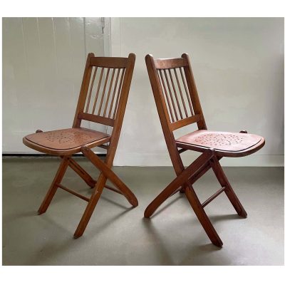 Pair Thonet folding chairs 9