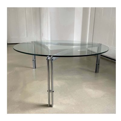 Round coffee table glass top 2