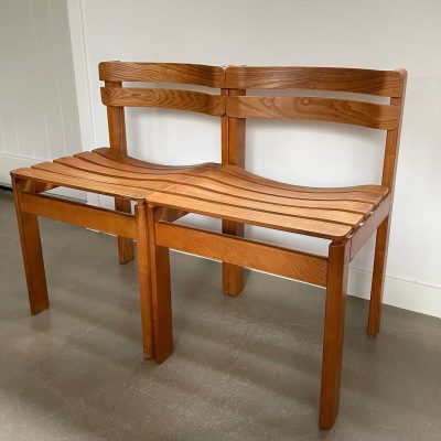 Vintage design slat chairs 1970s 10