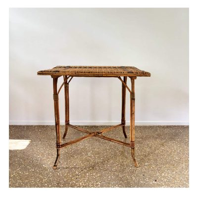 french bamboo and rattan bistro table 5