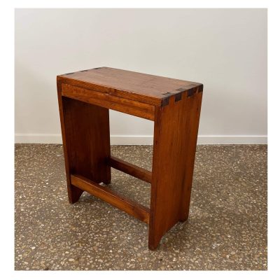 midcentury handcrafted wooden stool main